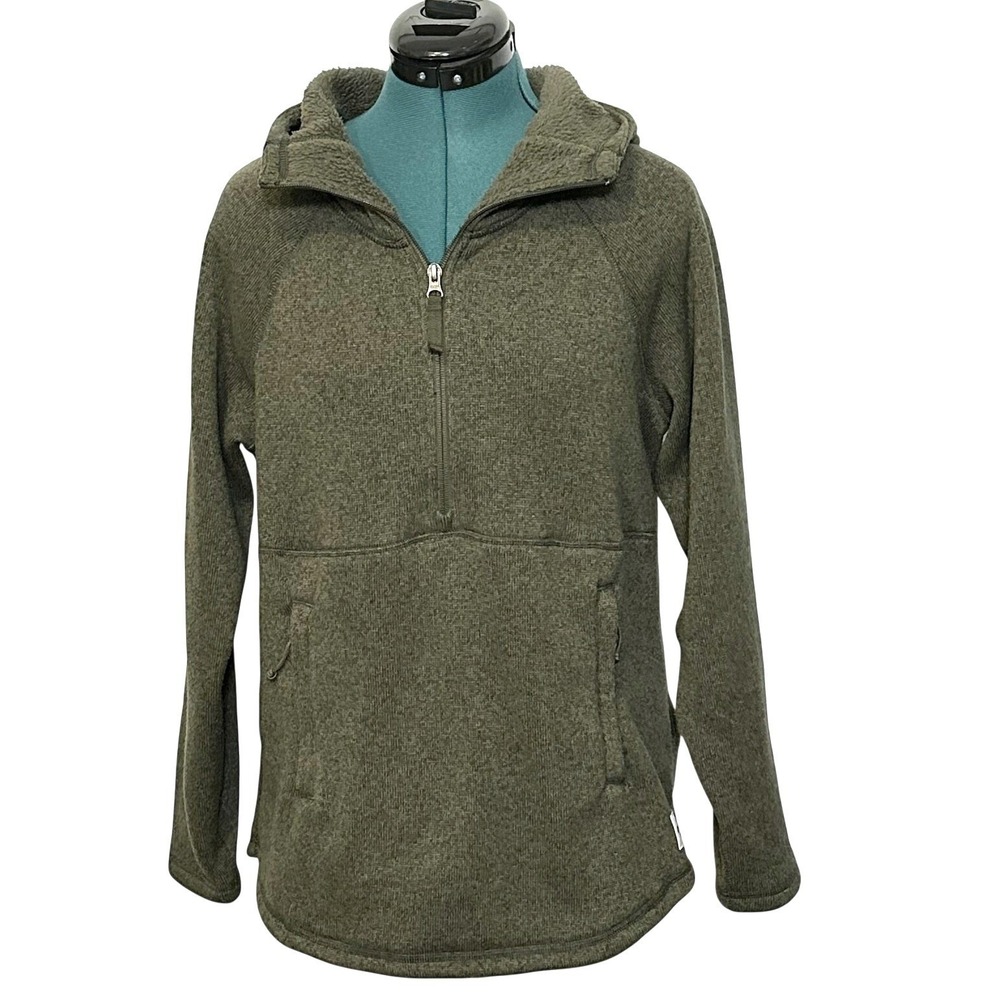 The North Face Hooded Fleece Pullover Womens‎ Medium Green Crescent NF0A3YTD